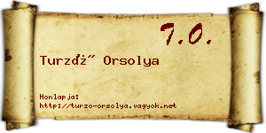 Turzó Orsolya névjegykártya