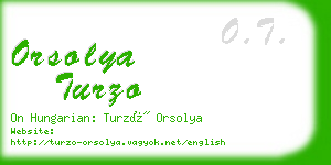 orsolya turzo business card